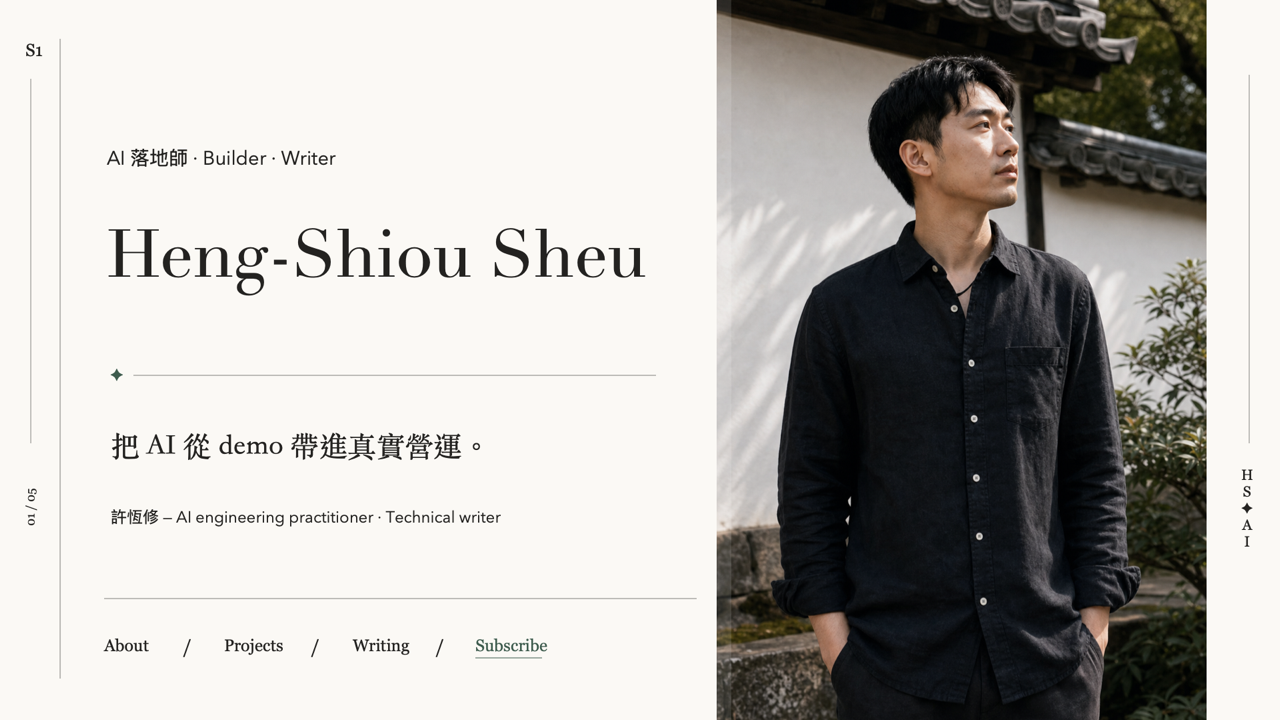 AI 生成的 hero section 參考圖